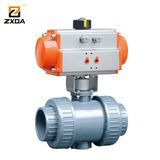 PVC Pneumatic Ball Valve Chemical Resistant Ball Valve Double Union Ball Valves