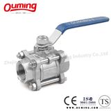 3PC Stainless Steel Threaded Ball Valve with Handle