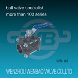 Three Piece Female Threaded Carbon Steel Ball Valve