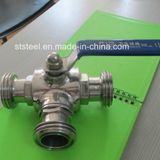 Stainless Steel Sanitary Female Maled Three Way Ball Valve