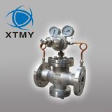 Stainless Steel Gas Pressure Reducing Valve with Pressure Gauge (YK43F)