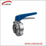 Stainless Steel 316 Sanitary Butt Welded Butterfly Valve