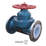 PFA Lined Diaphragm Valve Weir Type