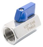 Stainless Steel (316) Mini Ball Valve - Fxf NPT