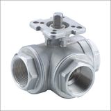 Stainless Steel Thread 3 Way Ball Valve