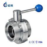 304/316L Sanitary Stainless Steel Threaded Butterfly Valve