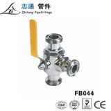 Sanitary Three-Way Ball Valve.