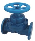 PFA Lined Weir Type Diaphragm Valve ANSI