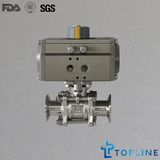 Sanitary Stainless Steel Pneumatic Ball Valve with Clamp Ends